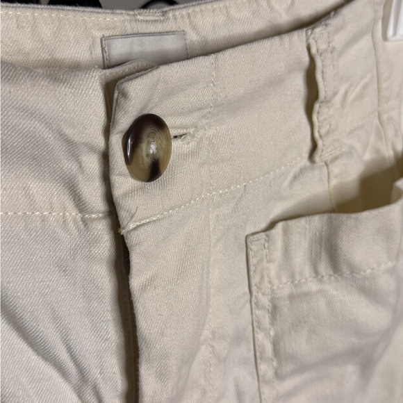 Maeve Cream Wide-Leg Patch Pocket Pants - Picture 5 of 12